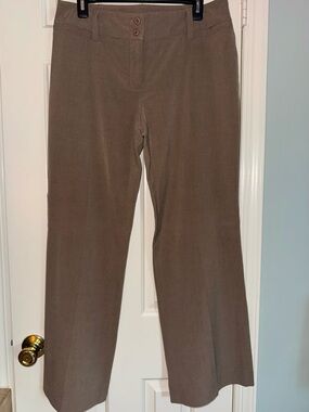 AB Studio Corduroy Straight-Leg Pants in Brown